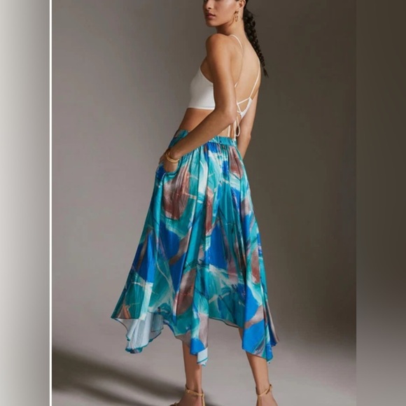 Anthropologie Sleek A-Line Midi Skirt Size M - Picture 5 of 11